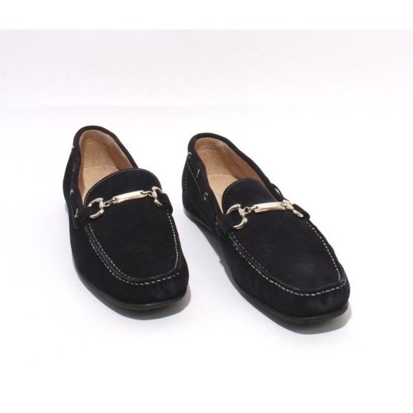 Italian ALTEMBERG 503a Navy Suede Leather Moccasins Loafers main image 8